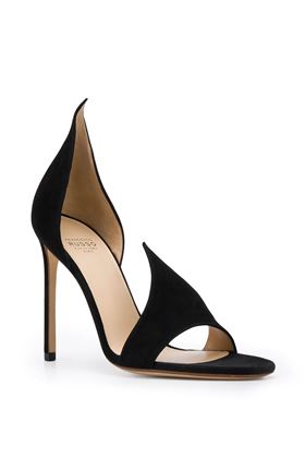 Sandali slip-on a stiletto in pelle scamosciata Francesco Russo | R1S087N201300